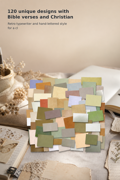 120-Piece Vintage Bible Verse Sticker Pack